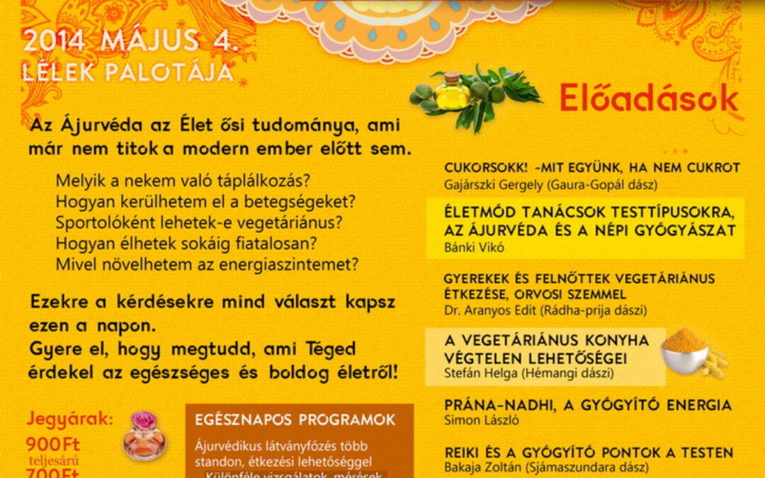 ÁJURVÉDIKUS EGÉSZSÉGFESZTIVÁL