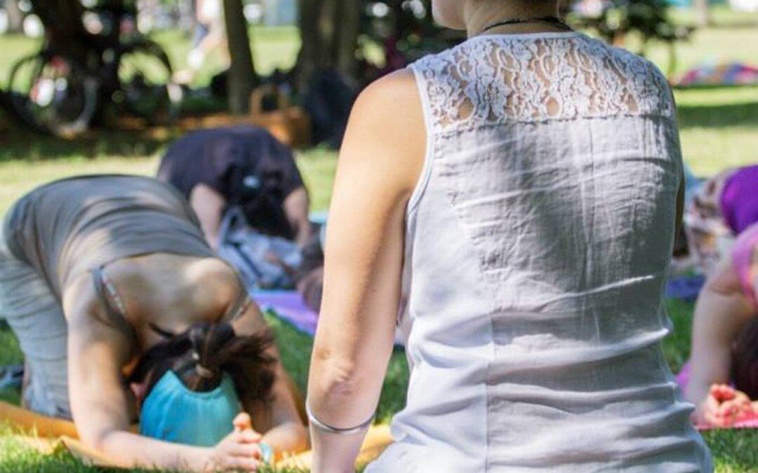 Szülőpozíciós jógaóra, apás szülés